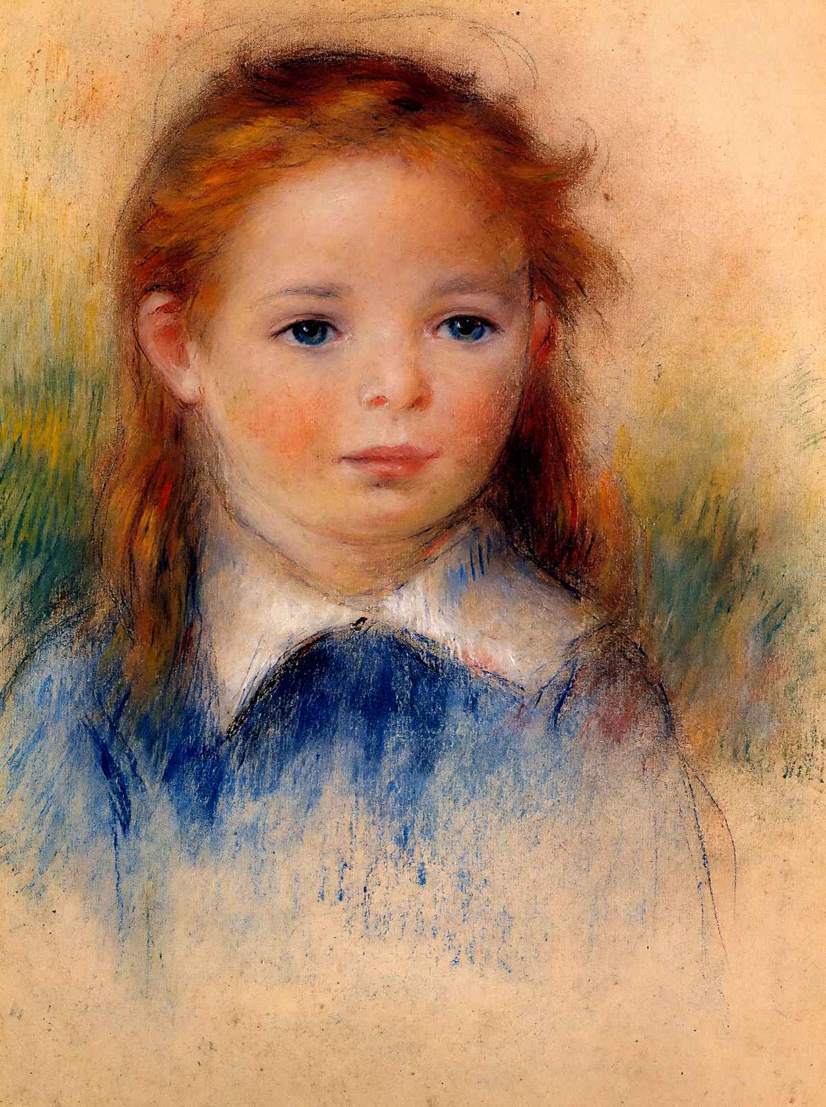 Portrait of a Little Girl Fine Art Print 1880 by Pierre-Auguste Renoir (6 Sizes)