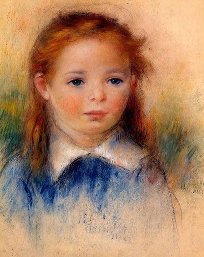 Portrait of a Little Girl painting print by Pierre-Auguste Renoir (1880)