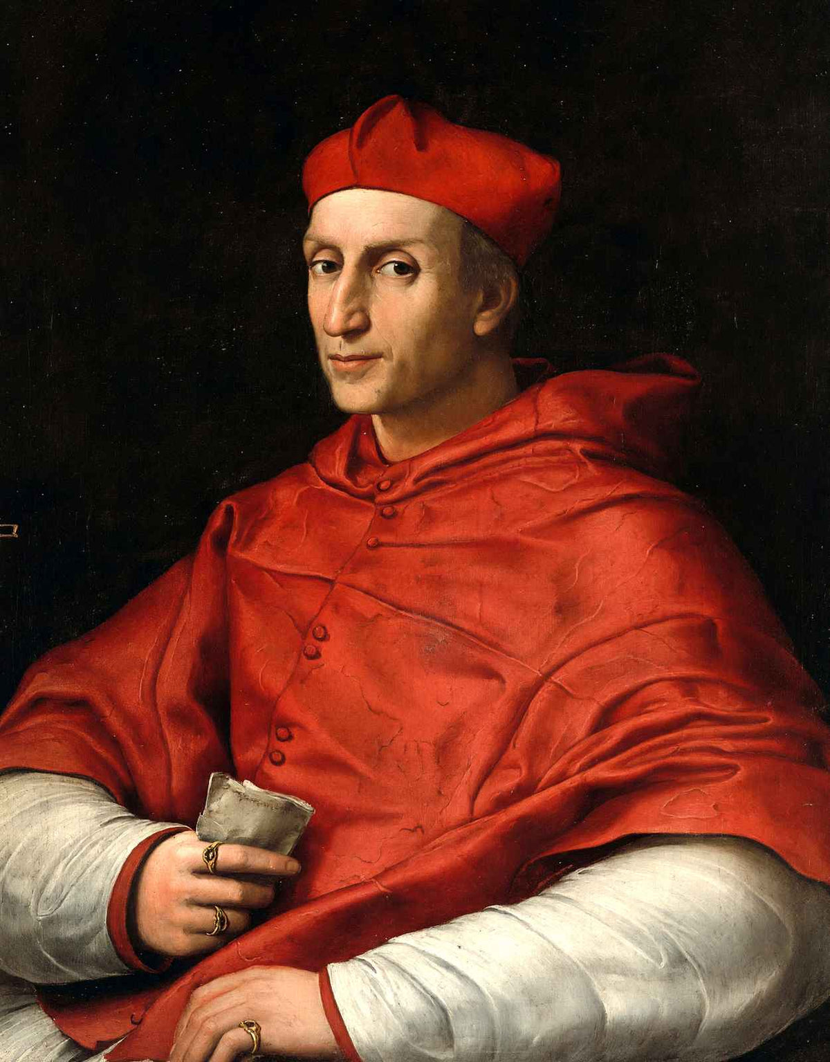 Portrait of Cardinal Dovizzi De Bibbiena Art Print 1516 by Raphael (6 Sizes)