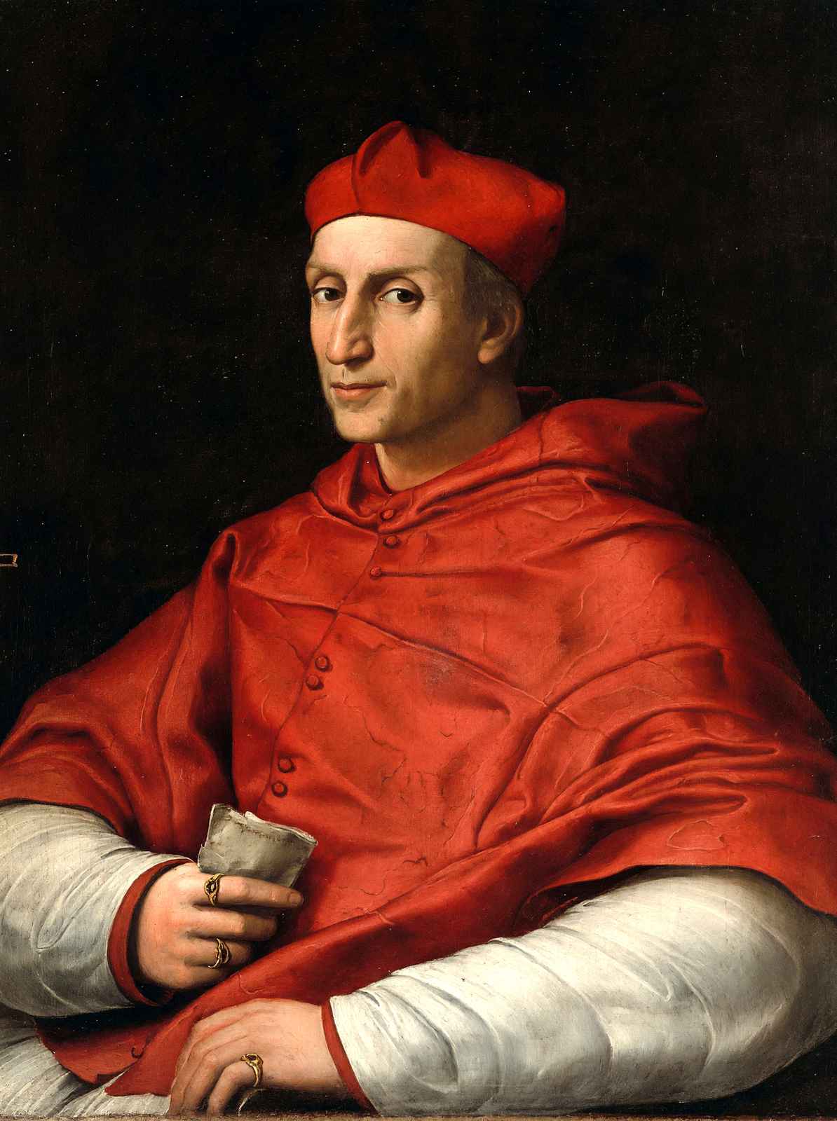 Portrait of Cardinal Dovizzi De Bibbiena Art Print 1516 by Raphael (6 Sizes)