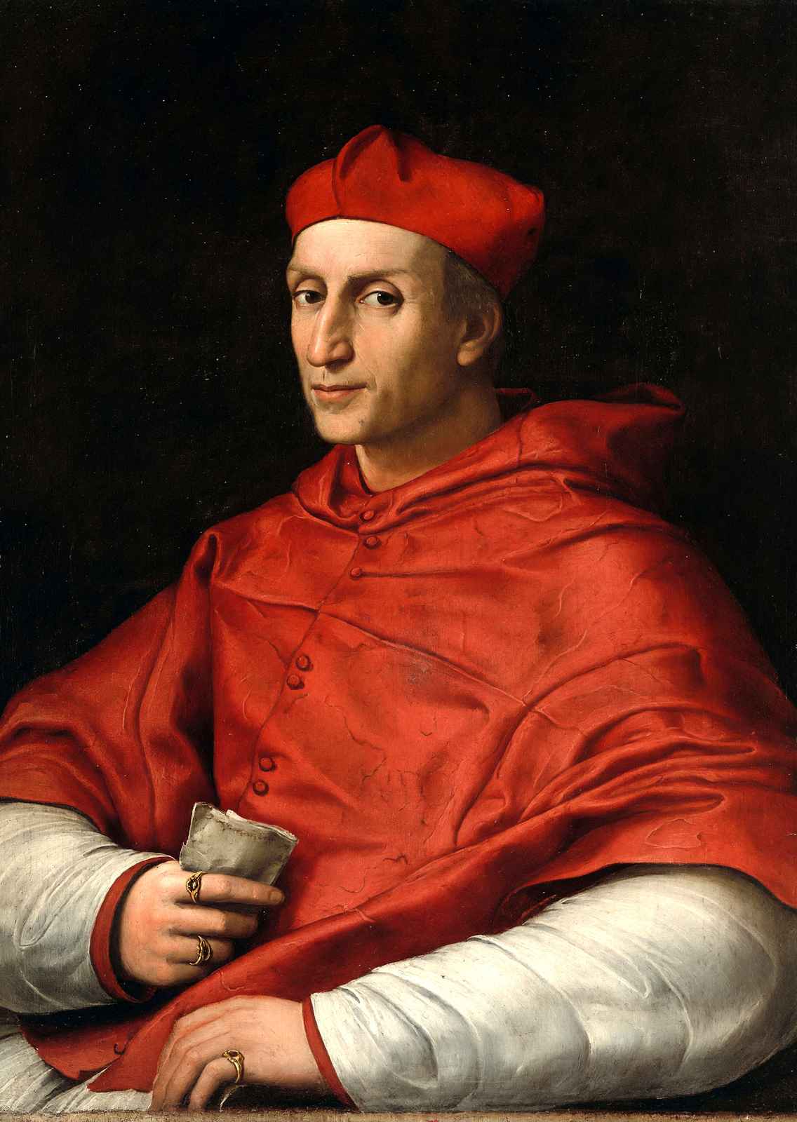 Portrait of Cardinal Dovizzi De Bibbiena Art Print 1516 by Raphael (6 Sizes)
