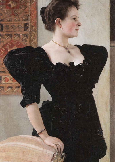 Portrait of Marie Breunig Fine Art Print 1894 Painting by Gustav Klimt (6 Sizes)