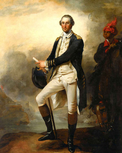 Portrait of George Washington and William 'Billy' Lee art print by John Trumbull (1780)