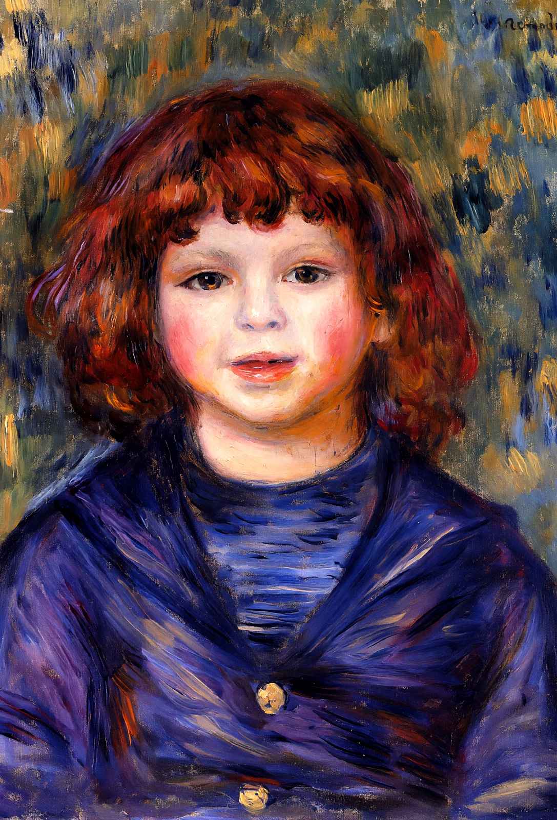 Portrait of Pierre Renoir in a Sailor Suit 1890 Art Print (6 Sizes) - Retouched