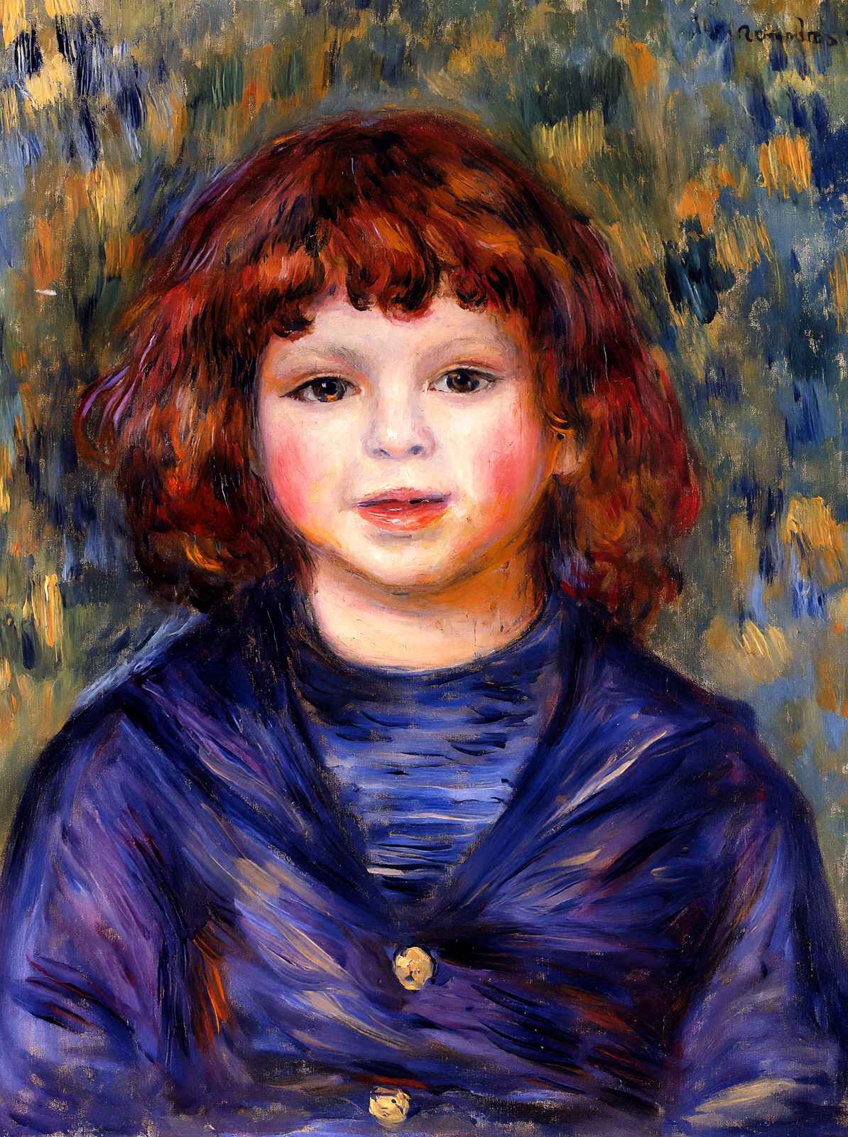 Portrait of Pierre Renoir in a Sailor Suit 1890 Art Print (6 Sizes) - Retouched