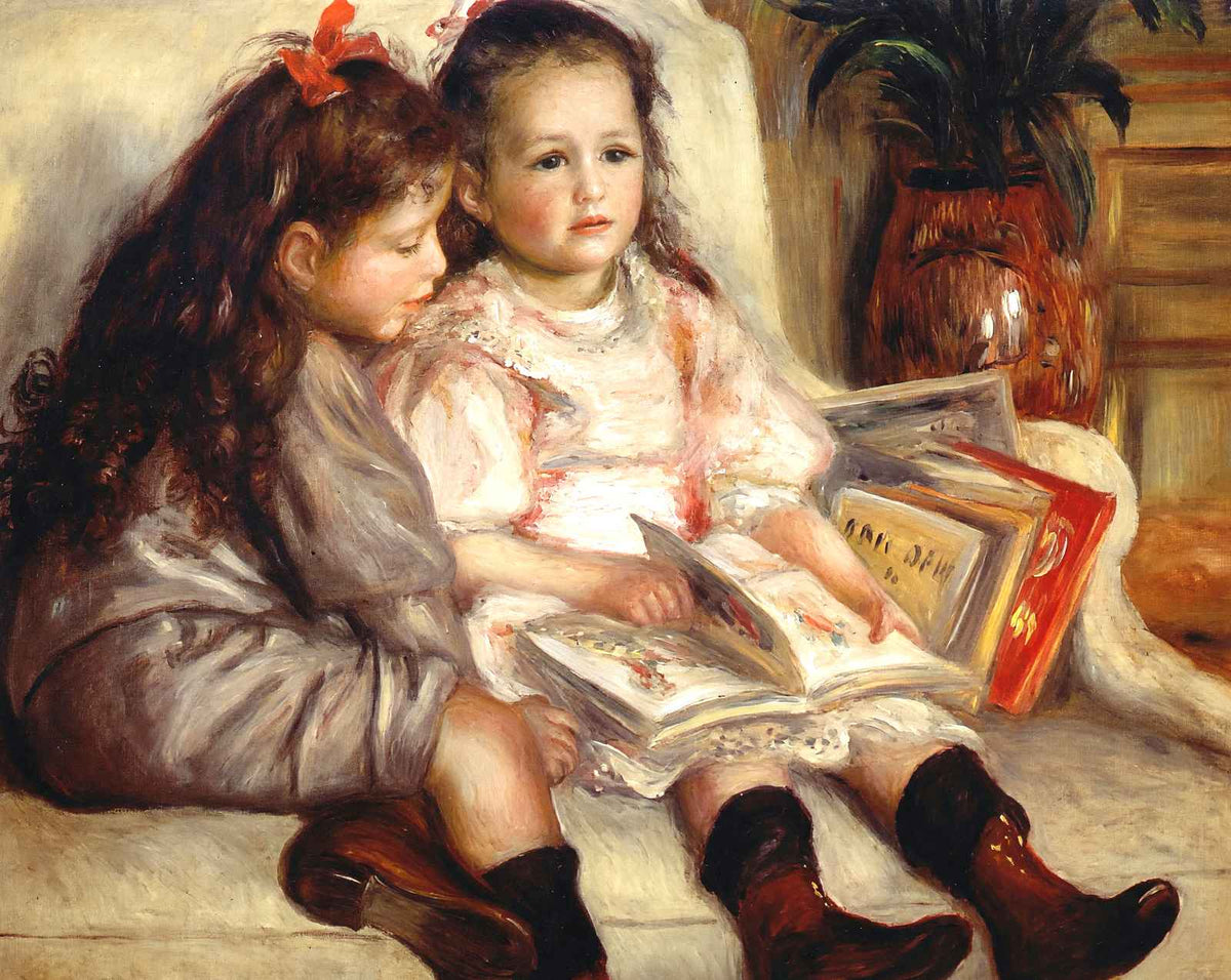 Portraits of Two Children art print by Pierre-Auguste Renoir (1895)