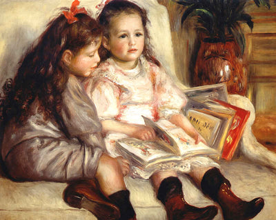 Portraits of Two Children art print by Pierre-Auguste Renoir (1895)