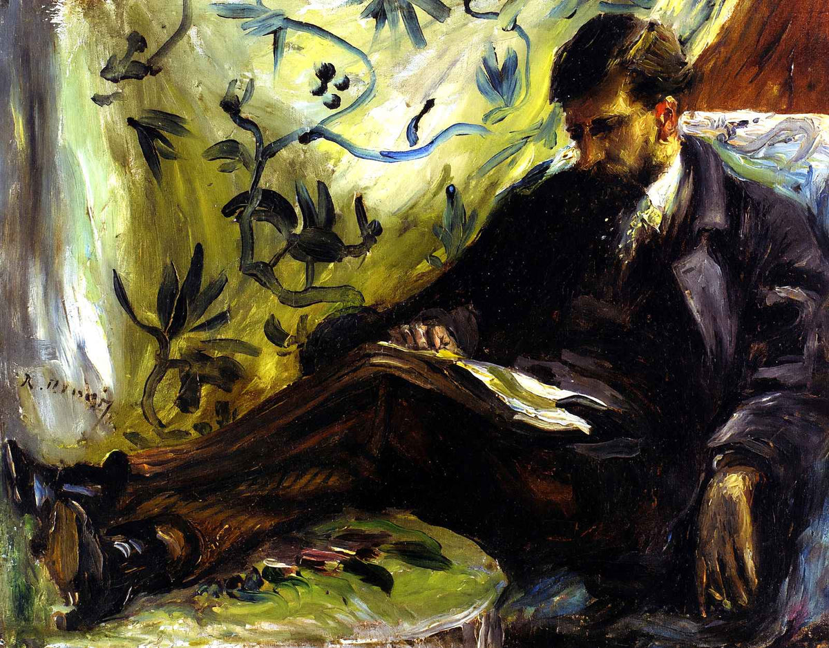 Portrait of Edmond Maitre (the Reader) 1871 by Renoir Art Print (6 Sizes)