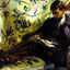 Portrait of Edmond Maitre (the Reader) 1871 by Renoir Art Print (6 Sizes)
