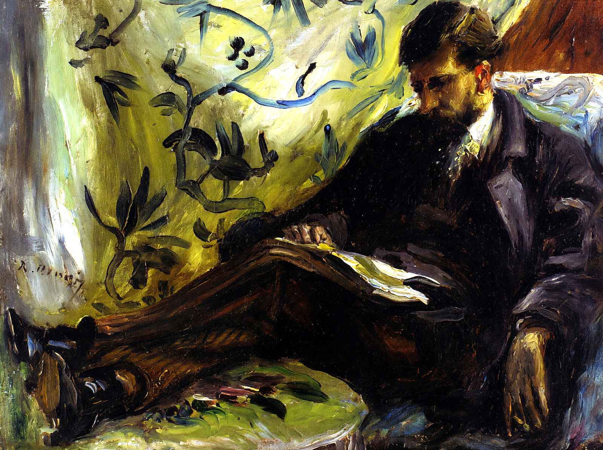 Portrait of Edmond Maitre (the Reader) 1871 by Renoir Art Print (6 Sizes)