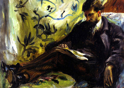 Portrait of Edmond Maitre (the Reader) 1871 by Renoir Art Print (6 Sizes)