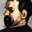 Portrait of Uncle Dominique in Profile Art Print 1866 by Paul Cezanne (6 Sizes)