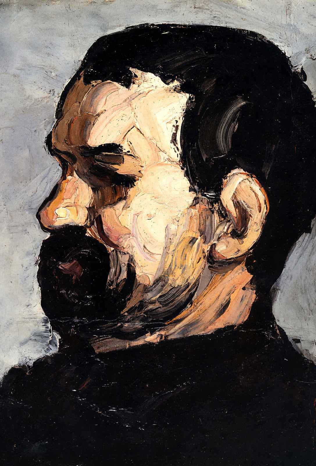 Portrait of Uncle Dominique in Profile Art Print 1866 by Paul Cezanne (6 Sizes)