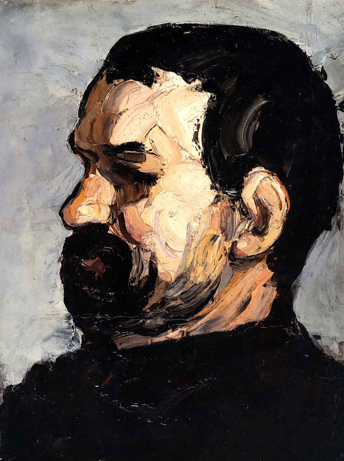 Portrait of Uncle Dominique in Profile Art Print 1866 by Paul Cezanne (6 Sizes)
