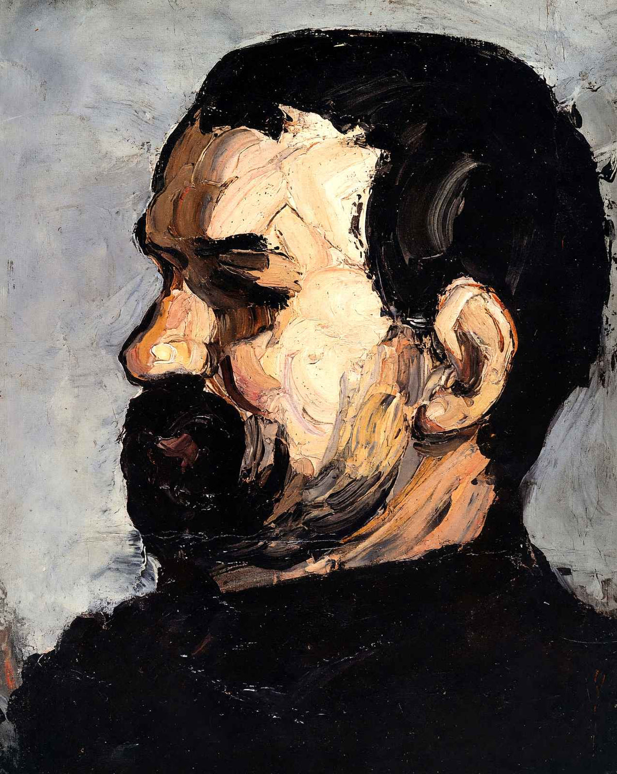 Portrait of Uncle Dominique in Profile fine art print by Paul Cezanne (1866)