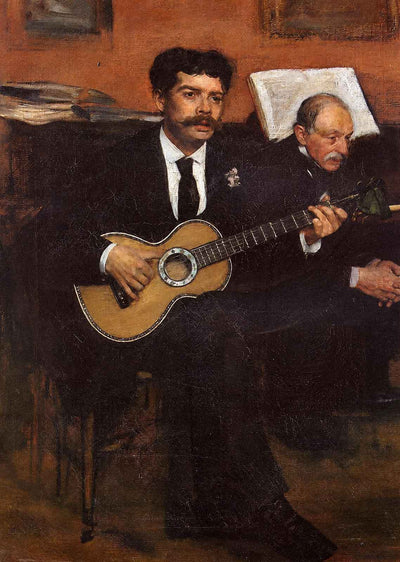 Portrait of Lorenzo Pagans, Spanish Tenor 1872 Degas Print (6 Sizes) - Restored