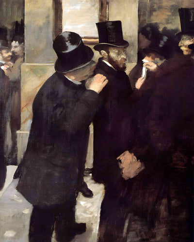 Portraits at the Stock Exchange 1879 Painting by Edgar Degas 8x10" Art Print