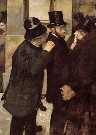 Portraits at the Stock Exchange Art Print 1879 Painting by Edgar Degas (6 Sizes)