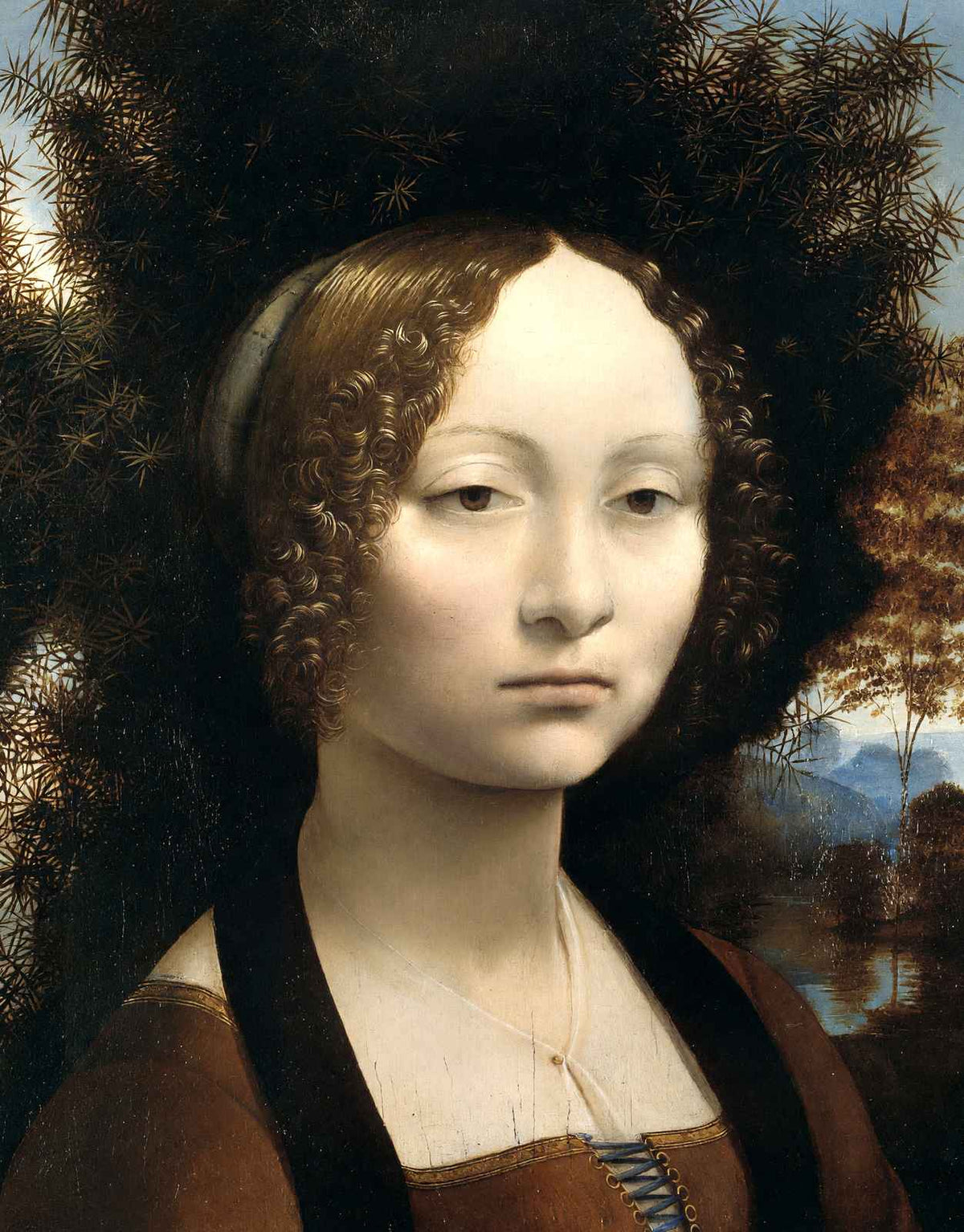 Portrait of Ginevra Benci Art Print 1474 Painting by Leonardo da Vinci (6 Sizes)