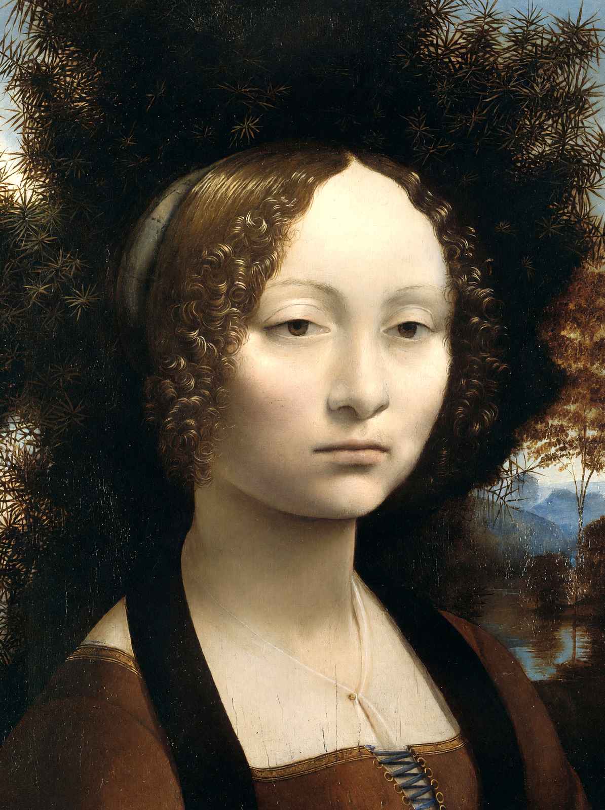 Portrait of Ginevra Benci Art Print 1474 Painting by Leonardo da Vinci (6 Sizes)