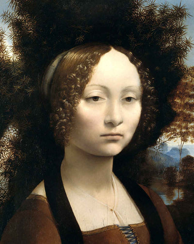 Portrait of Ginevra Benci fine art print by Leonardo da Vinci (1474)