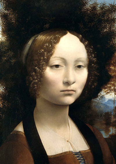 Portrait of Ginevra Benci Art Print 1474 Painting by Leonardo da Vinci (6 Sizes)