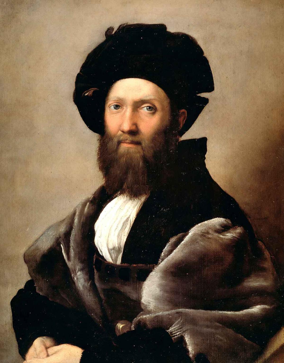 Portrait of Baldassare Castiglione 1516 Painting by Raphael Art Print (6 Sizes)