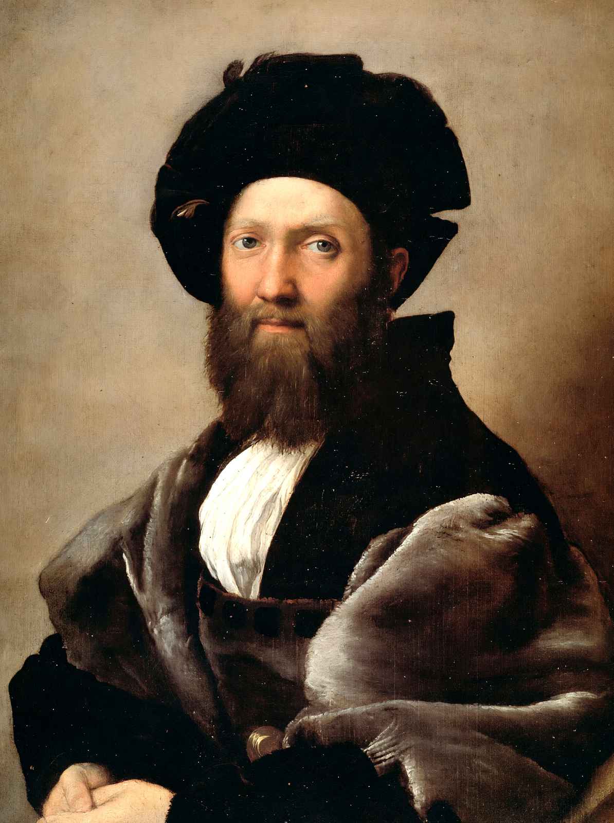 Portrait of Baldassare Castiglione 1516 Painting by Raphael Art Print (6 Sizes)