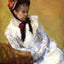 Portrait of the Artist painting print by Mary Cassatt (1878)