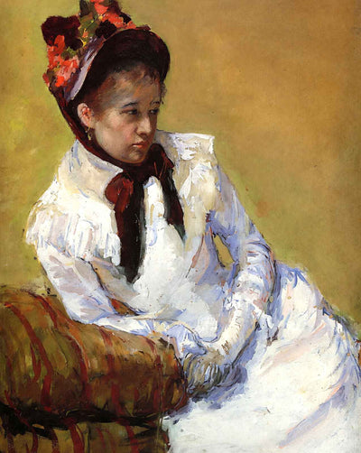 Portrait of the Artist painting print by Mary Cassatt (1878)
