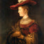 Portrait of Saskia Van Uylenburgh painting print by Rembrandt (1634)