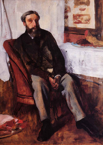 Portrait of a Man Art Print 1866 Painting by Edgar Degas (6 Sizes) - Retouched
