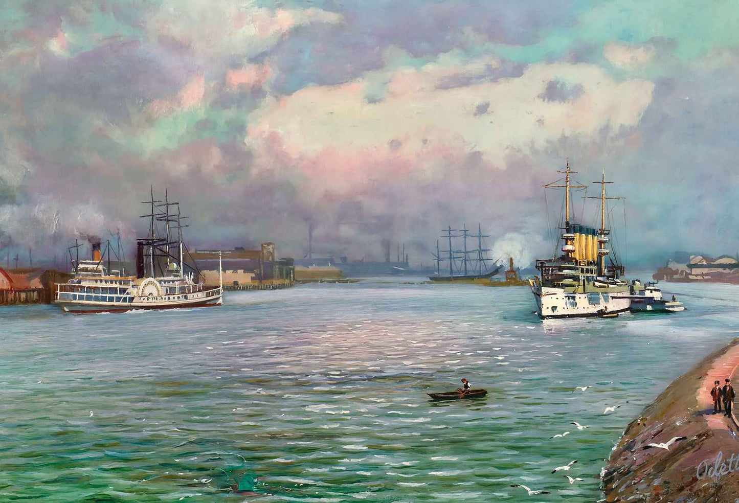 Portland Harbor Oregon in 1908 Art Print (7 Sizes) - Acid Free