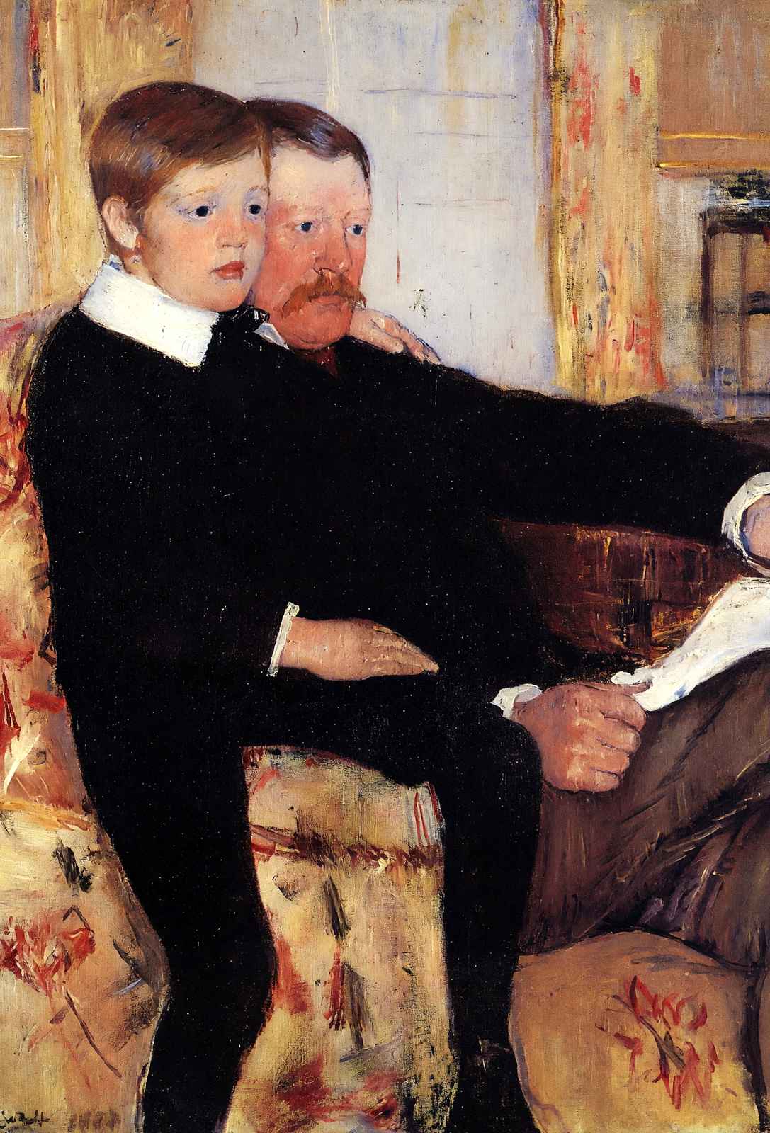 Portrait of Alexander J. Cassat and His Son Robert Kelso 1885 Print