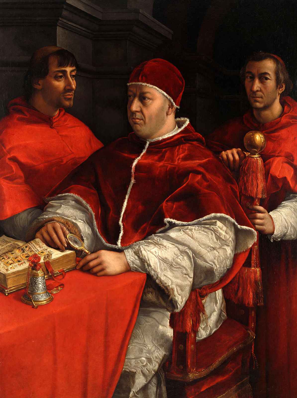 Portraits of Leo X, Cardinal Luigi De' Rossi and Giulio 1518 Print (6 Sizes)