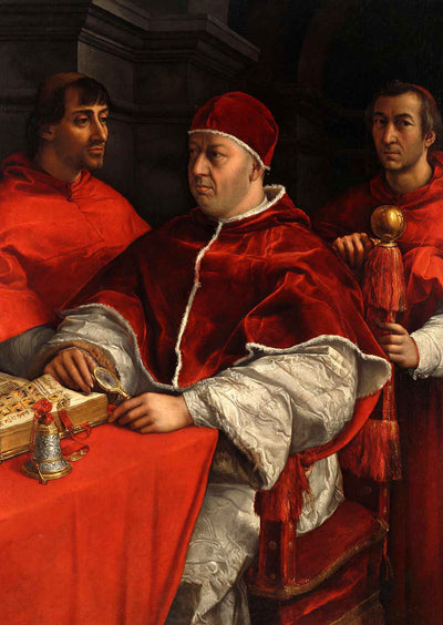Portraits of Leo X, Cardinal Luigi De' Rossi and Giulio 1518 Print (6 Sizes)