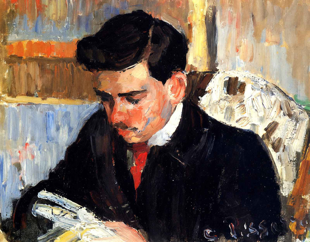 Portrait of Rodo Pissarro Reading Art Print 1900 by Camille Pissarro (6 Sizes)