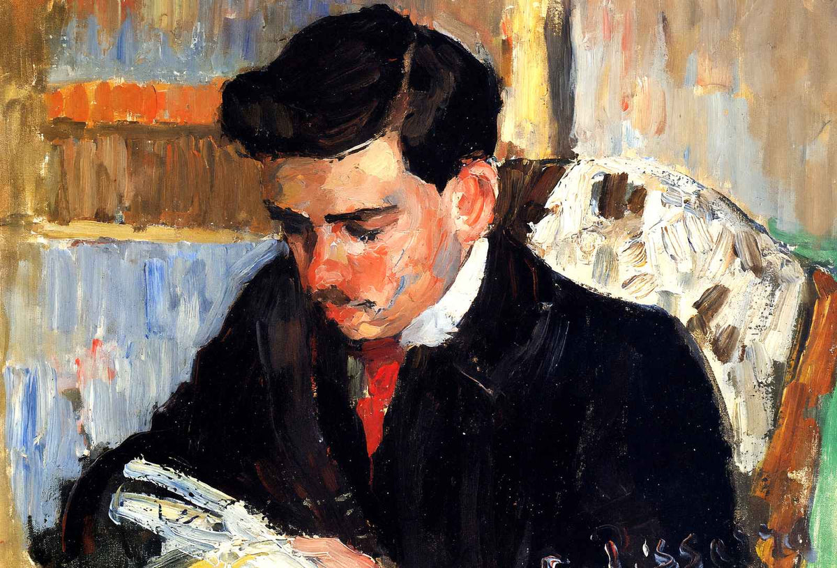 Portrait of Rodo Pissarro Reading Art Print 1900 by Camille Pissarro (6 Sizes)
