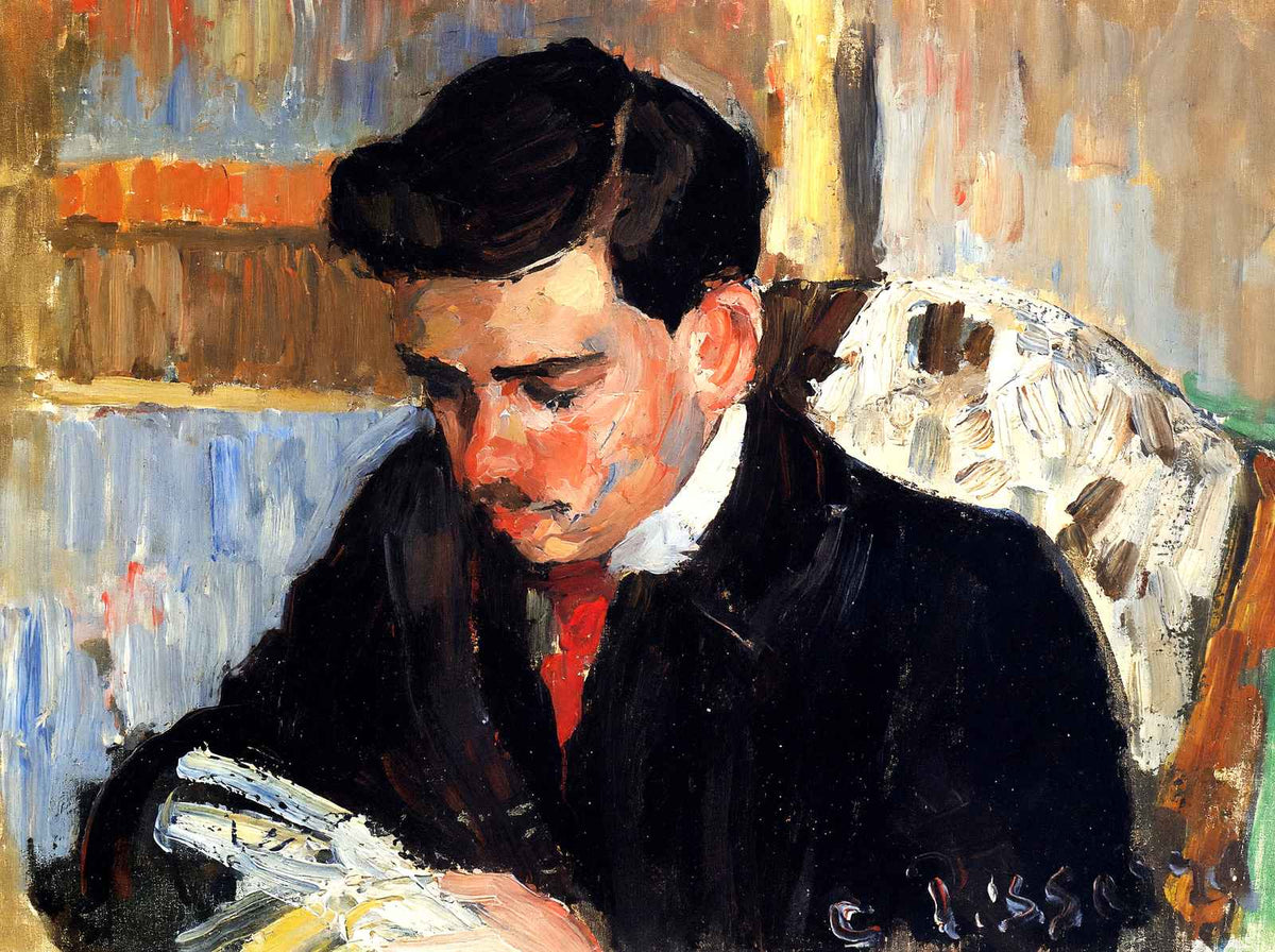 Portrait of Rodo Pissarro Reading Art Print 1900 by Camille Pissarro (6 Sizes)