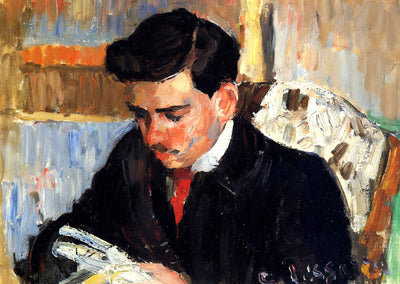 Portrait of Rodo Pissarro Reading Art Print 1900 by Camille Pissarro (6 Sizes)
