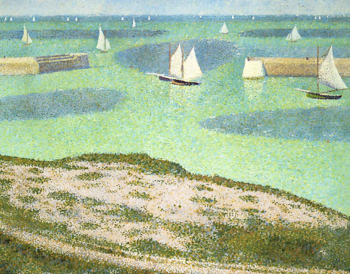Port-En-Bessin Entrance to the Harbor 1888 by Georges Seurat Art Print (6 Sizes)