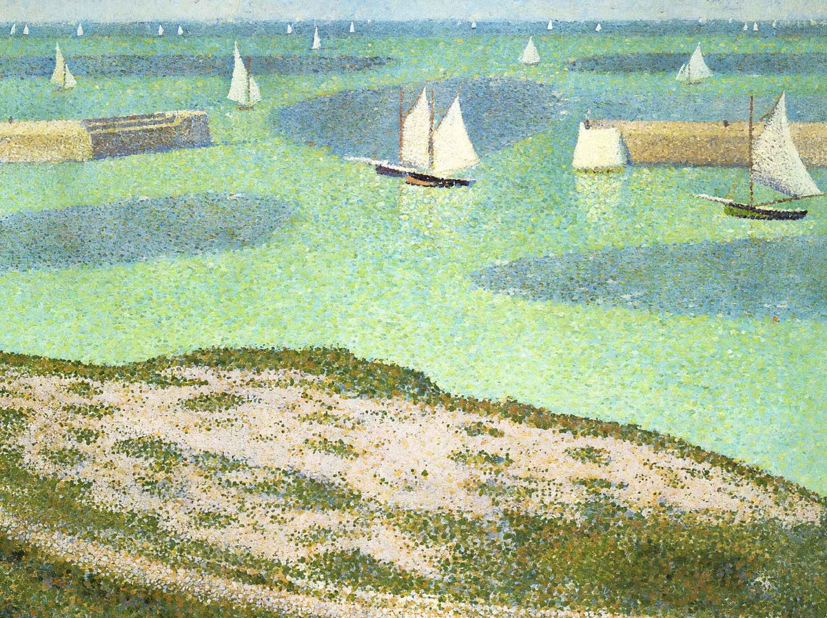 Port-En-Bessin Entrance to the Harbor 1888 by Georges Seurat Art Print (6 Sizes)