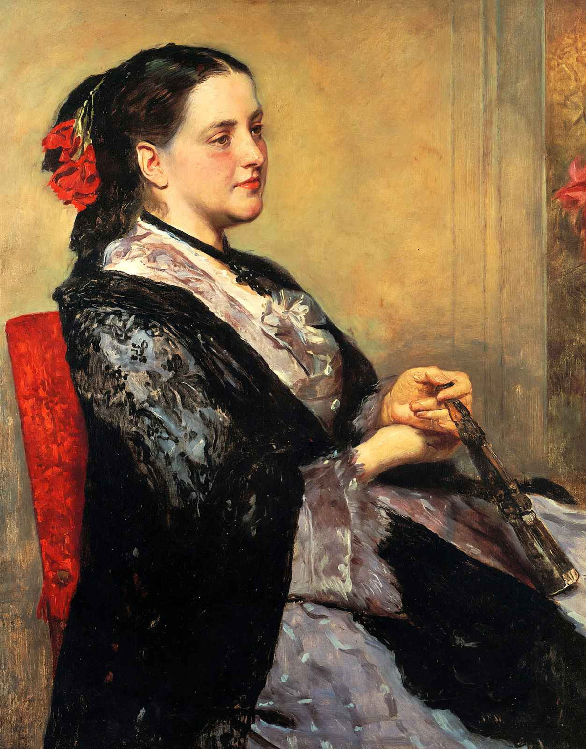Portrait of a Lady of Seville Fine Art Print 1873 by Mary Cassatt (6 Sizes)
