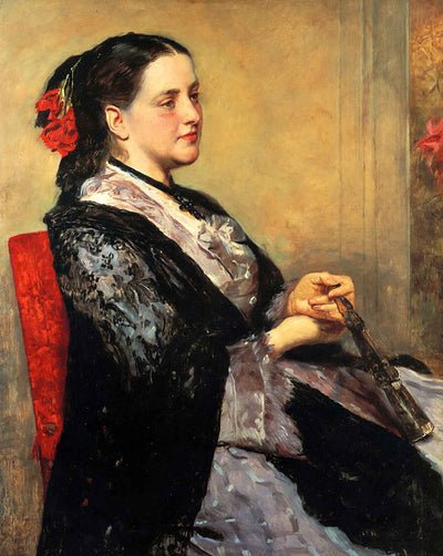 Portrait of a Lady of Seville fine art print by Mary Cassatt (1873)