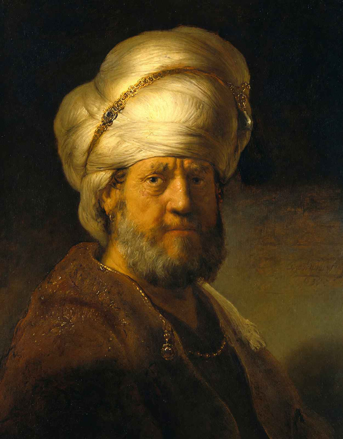 Portrait of a Man in Oriental Garment Art Print 1635 by Rembrandt (6 Sizes)