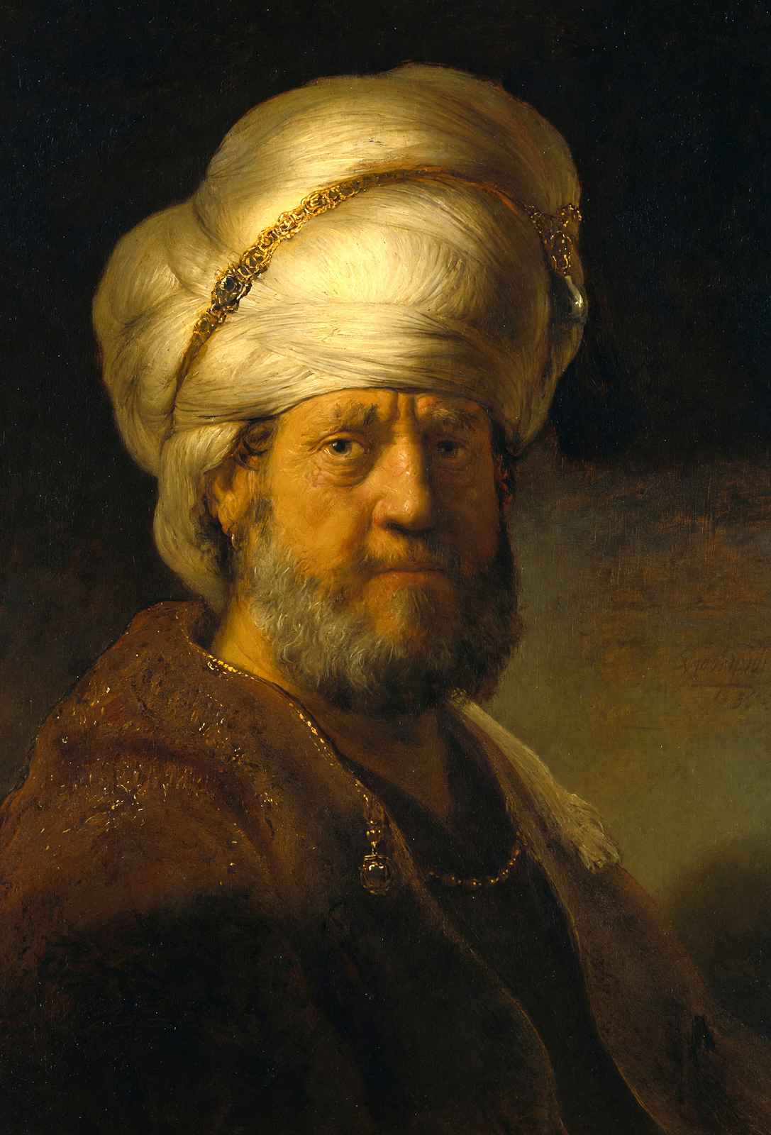 Portrait of a Man in Oriental Garment Art Print 1635 by Rembrandt (6 Sizes)