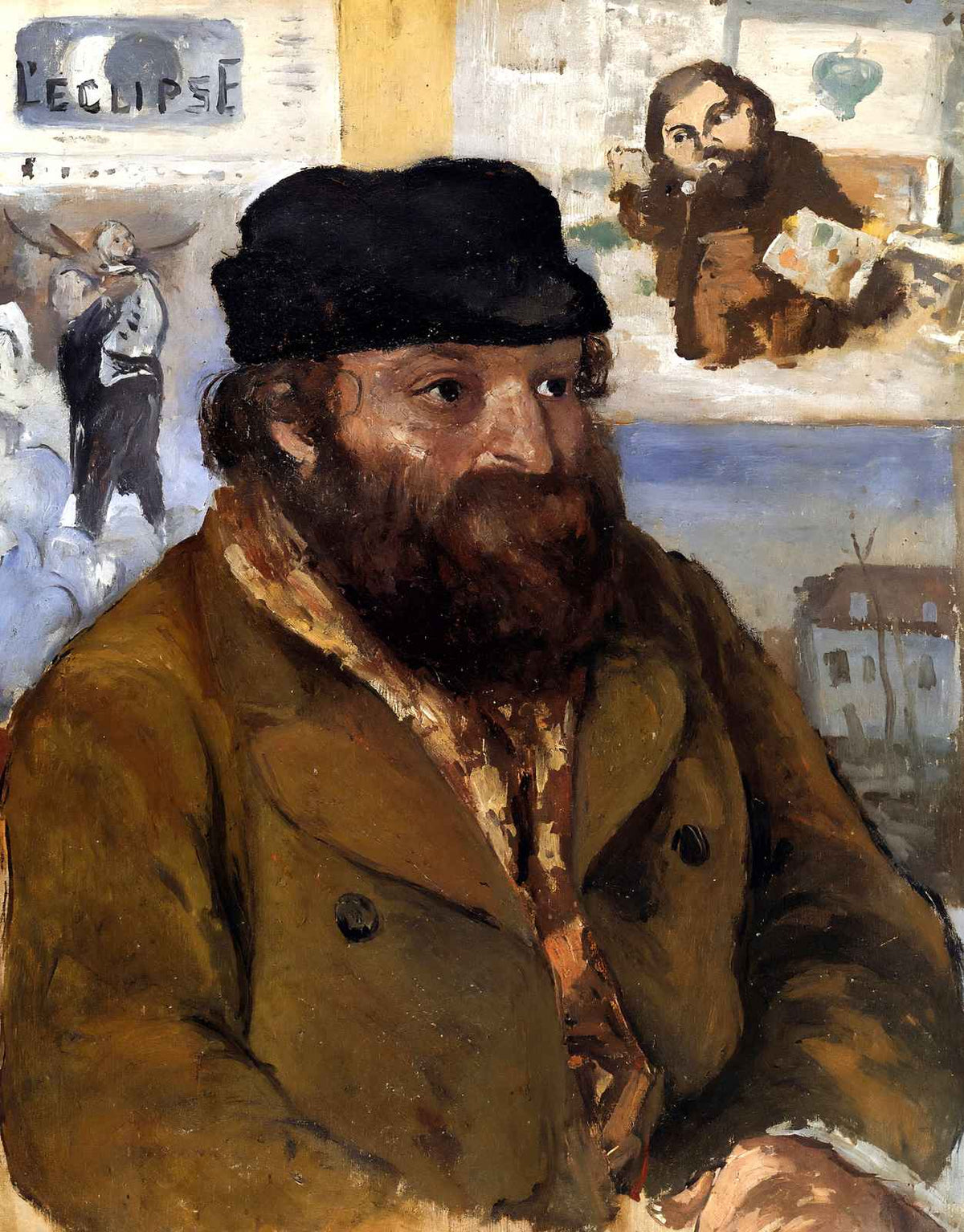 Portrait of Paul Cezanne 1874 Painting by Camille Pissarro Art Print (6 Sizes)
