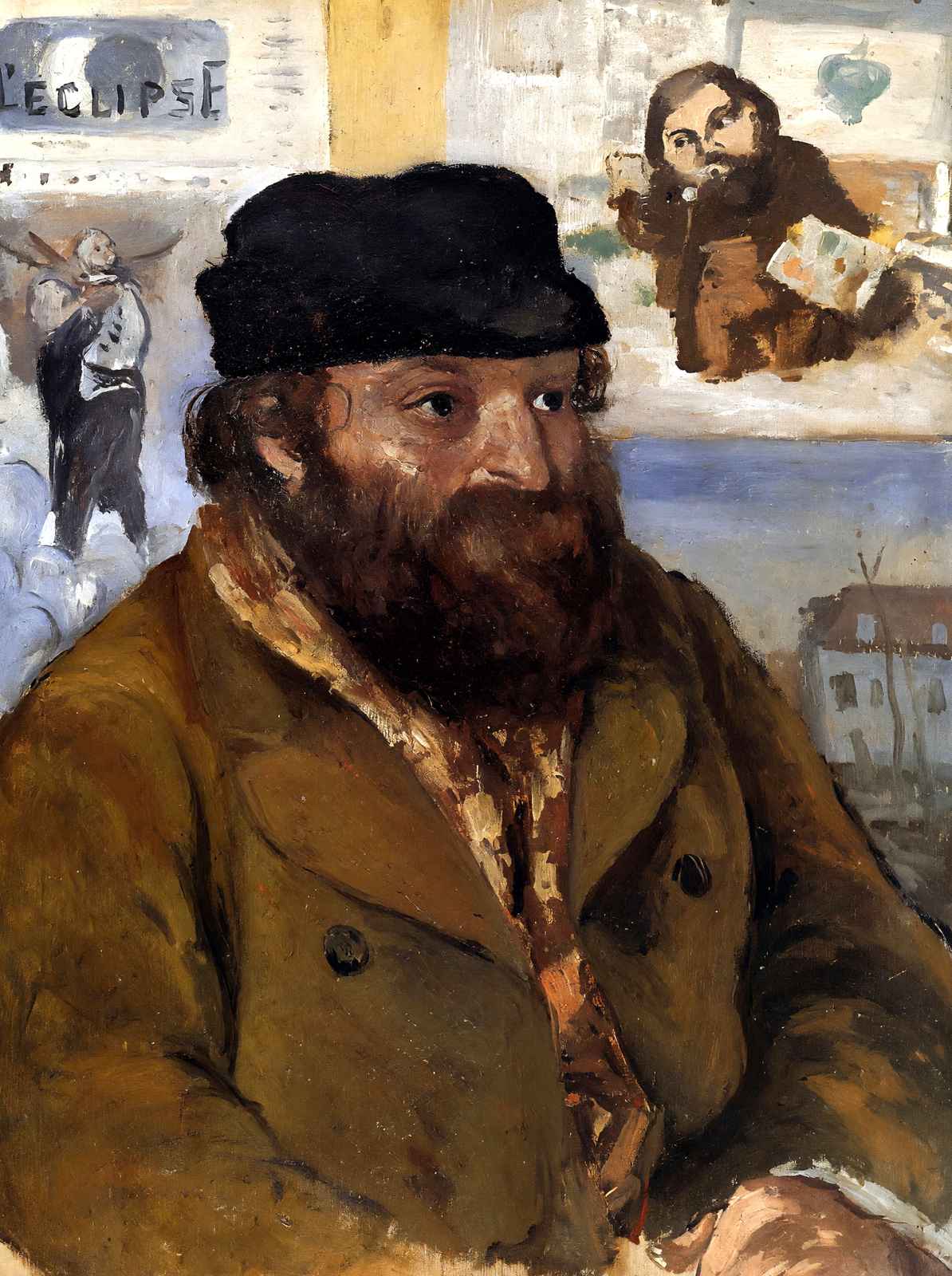 Portrait of Paul Cezanne 1874 Painting by Camille Pissarro Art Print (6 Sizes)