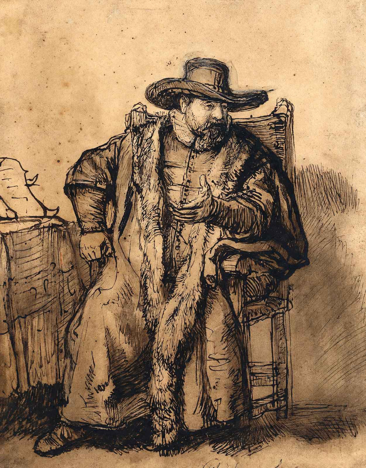 Portrait of Cornelis Claesz 1640 Painting by Rembrandt Art Print (6 Sizes)