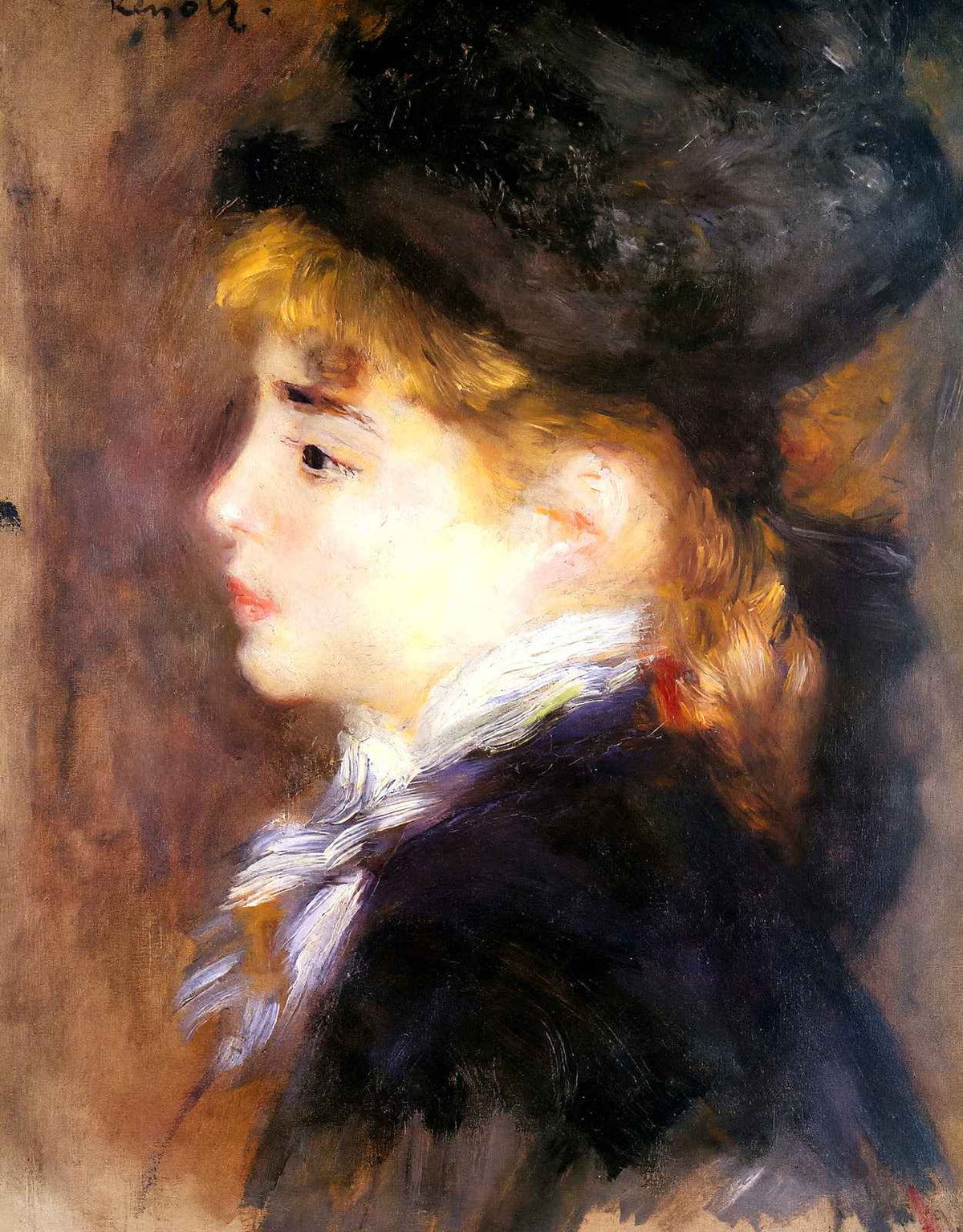 Portrait of Margot (Portrait of a Model) 1877 by Renoir Art Print (6 Sizes)